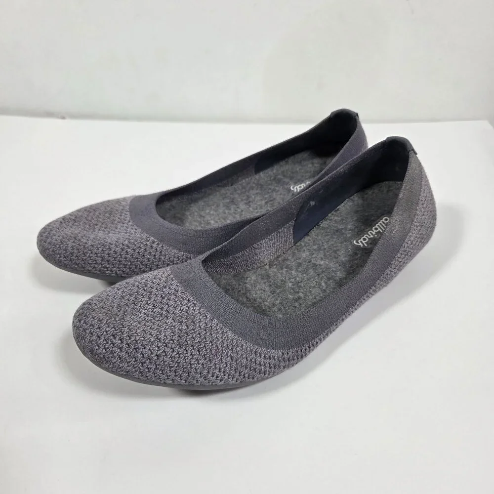 Allbirds Tree Breezers Flats Women’s Size 9 Gray Knit Slip On Casual Comfort Sho - Picture 3 of 8